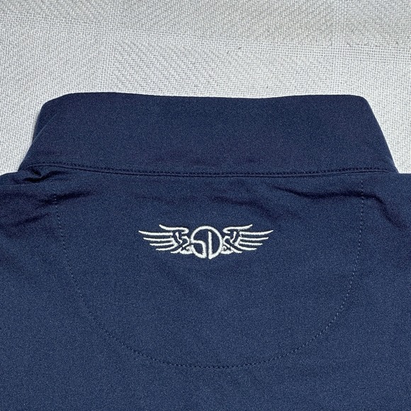NEW Straight Down Ballard 1/4 Zip Golf Pullover Mens Medium Navy Performance NWT - Picture 8 of 13